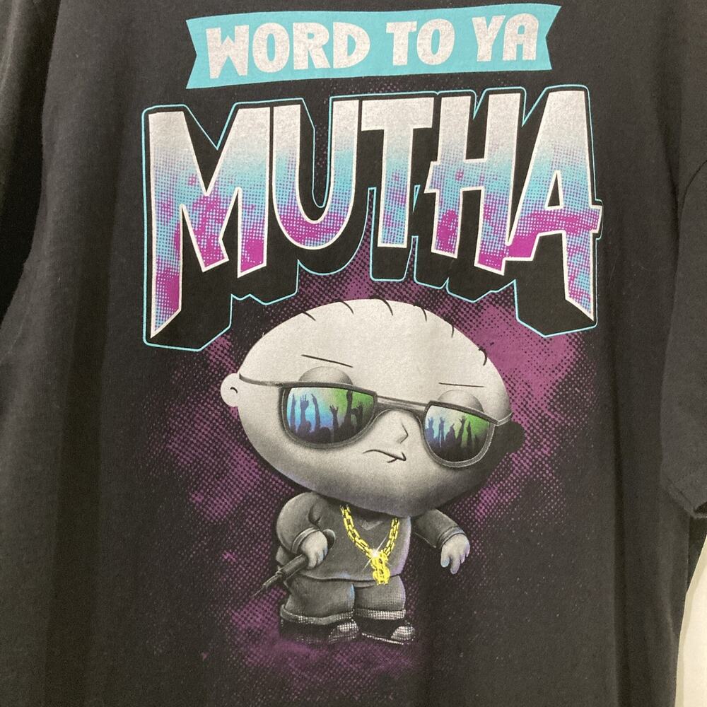 Family Guy T-Shirt WORD TO YA MUTHA 2014 Stewie Men’s Size XL Rap Hip Hop